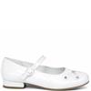DUBARRY GIRLS STRAP COMMUNION SHOE - WHITE PATENT